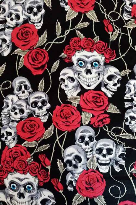 Rose & Hubble 100% cotton poplin, "Old Blue Eyes"