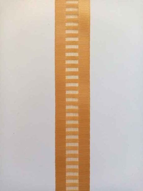 Gold ladder striped satin Christmas ribbon (25mm)