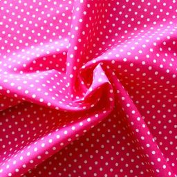 Rose & Hubble 100% cotton polka dot poplin. Cerise. 0.90m (Remnant)