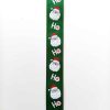 Santa Claus 'Ho Ho Ho' green grosgrain Christmas ribbon, 16mm x 5m roll
