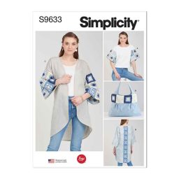 S9633 Misses' Crochet and Sew Top, Jacket and Bag