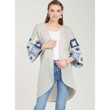 S9633 Misses' Crochet and Sew Top, Jacket and Bag