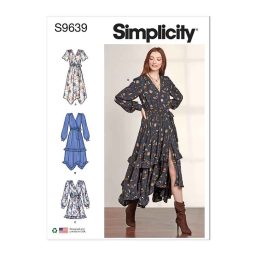 S9639 Misses' Midi Wrap Dress