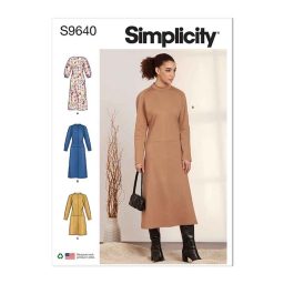 S9640 Misses' Dolman Sleeve Dresses