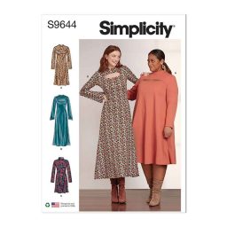 S9644 Misses' and Women's Knit Dress in Three Lengths