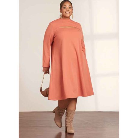 S9644 Misses' and Women's Knit Dress in Three Lengths