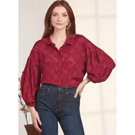 S9646 Misses' Button Down Top