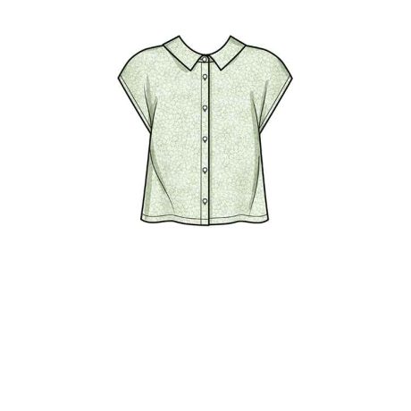S9646 Misses' Button Down Top