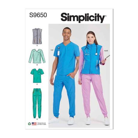 S9650 Unisex Knit Scrubs