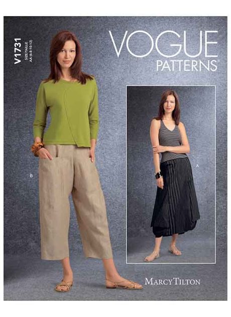 V1731 Misses' Deep-Pocket Skirt and Pants