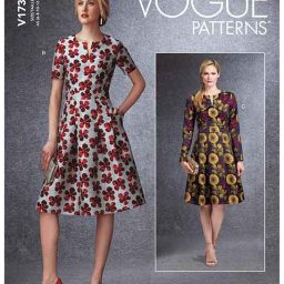 V1737 Misses' Fit-And-Flare Dresses with Waistband and Pockets
