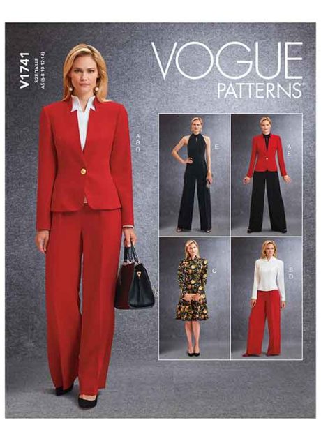 V1741 Misses' Jacket, Top, Dress, Pants and Jumpsuit