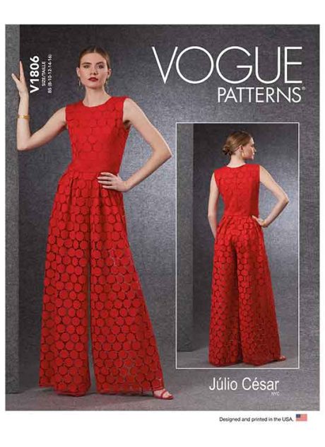 V1806 Misses' & Misses' Petite Jumpsuit