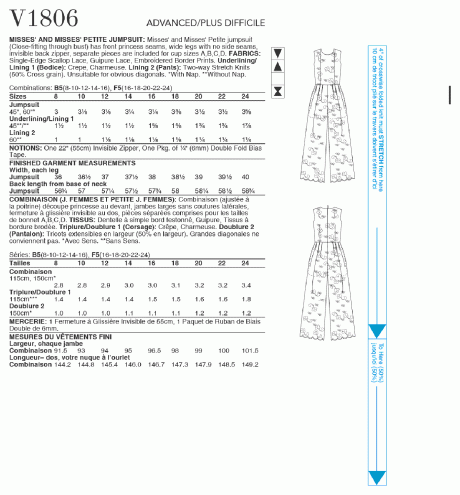 V1806 Misses' & Misses' Petite Jumpsuit - Image 2