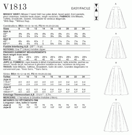V1813 Misses' Skirts - Image 2