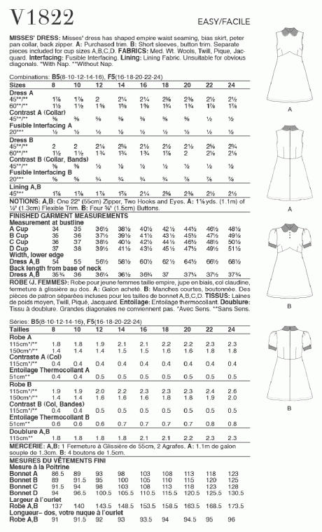 V1822 Misses' Dress - Image 2