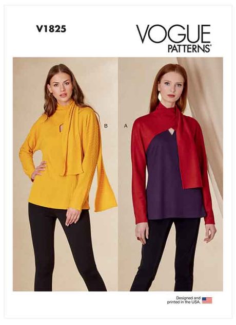 V1825 Misses' and Misses' Petite Top