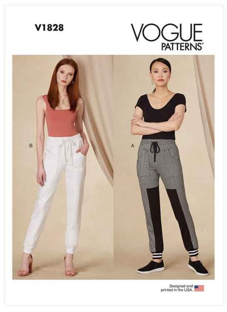 V1828 Misses' and Misses' Petite Track Pants