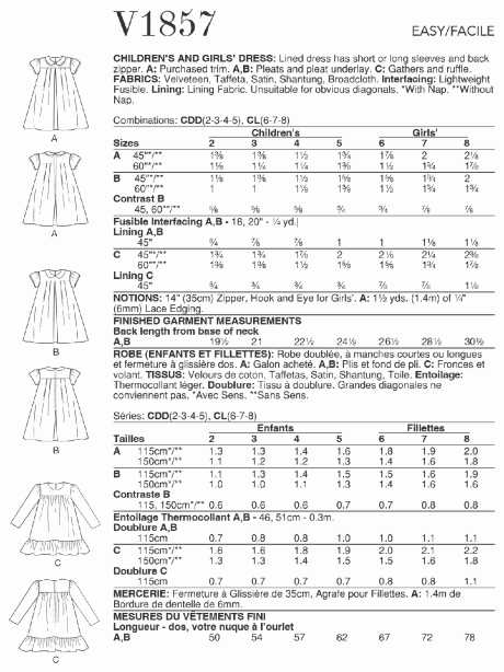 V1857 Children's and Girls' Dress - Image 2