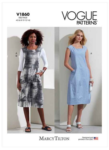 V1860 Misses' Dress and Knit Top