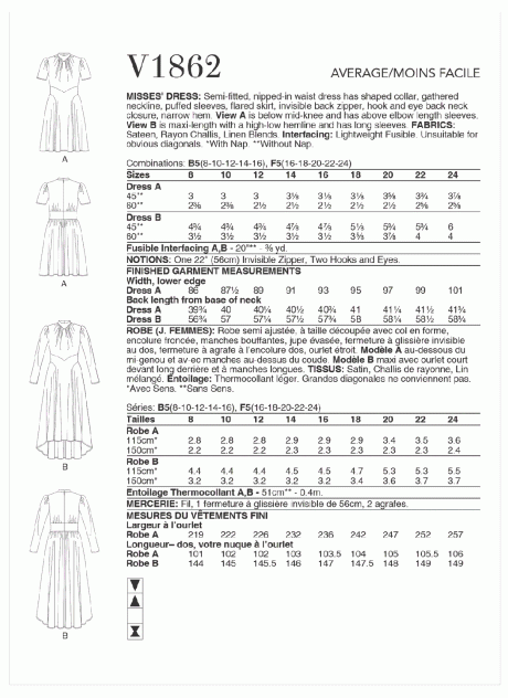 V1862 Misses' Dress - Image 2