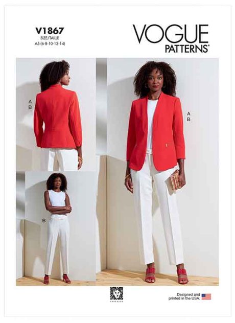 V1867 Misses' Jacket and Pants
