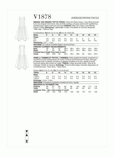 V1878 Misses' and Misses' Petite Dress by Tom and Linda Platt