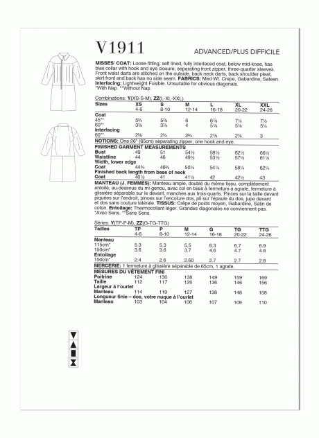 V1911 Misses' Coat by Guy Laroche