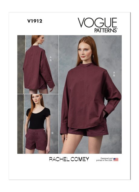 V1912 Misses' Top and Shorts by Rachel Comey