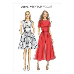 V9075 Misses'/Misses' Petite Dress and Jumpsuit