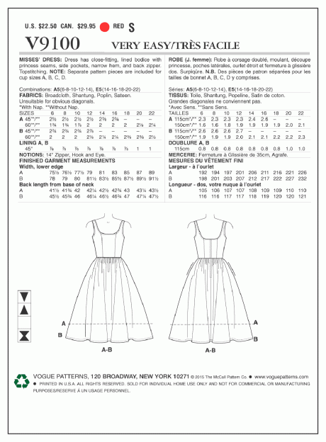 V9100 Misses' Dress