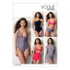 V9192 Misses' Wrap-Top Bikini, One-Piece Swimsuits, and Cover-Ups