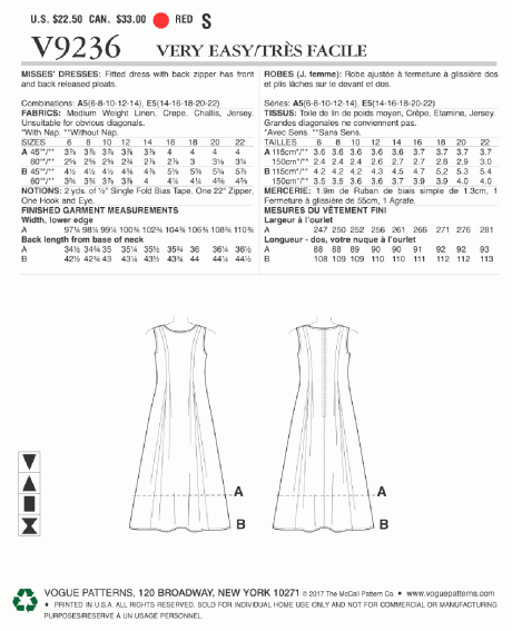 V9236 Misses' Released-Pleat Fit-and-Flare Dresses - Image 2