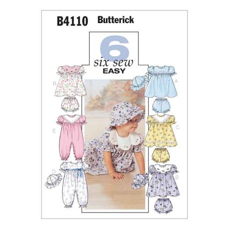 B4110 Infants' Dress, Panties, Jumpsuit and Hat