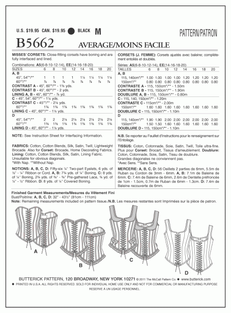 B5662 Misses' Corsets - Image 2
