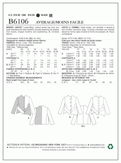 B6106 Misses' Jacket - Image 2