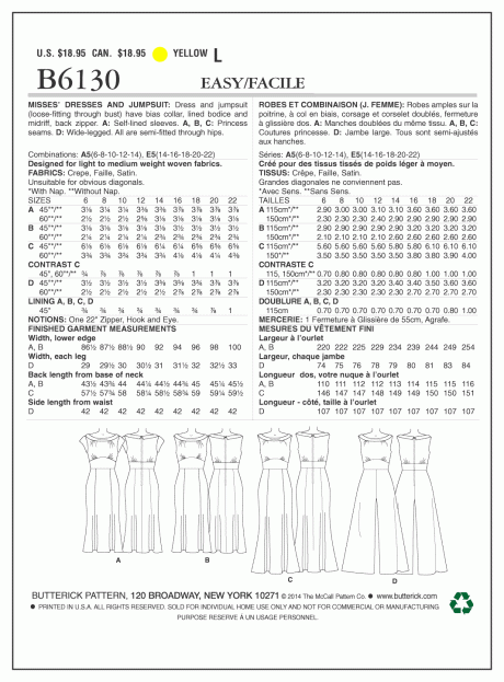 B6130 Misses' Dress and Jumpsuit - Image 2