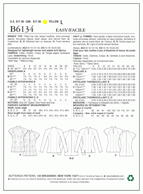 B6134 Misses' Top - Image 2