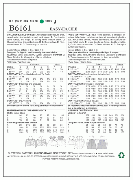 B6161 Children's/Girls' Dress - Image 2