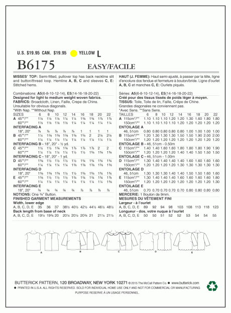 B6175 Misses' Top - Image 2