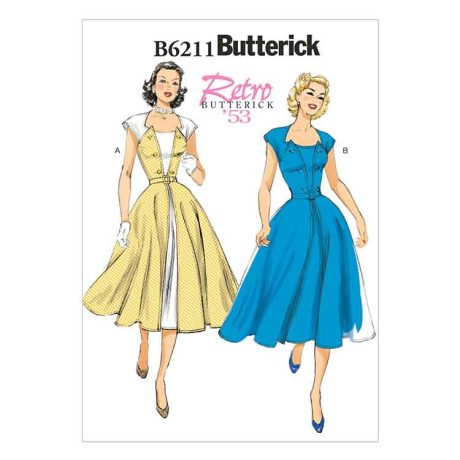 B6211 Misses' Dress and Belt