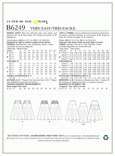 B6249 Misses' Skirt - Image 2
