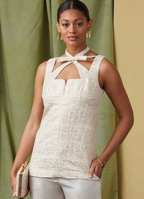 V1922 Misses' Sleeveless Top