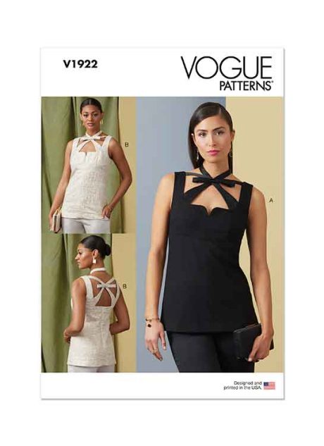 V1922 Misses' Sleeveless Top