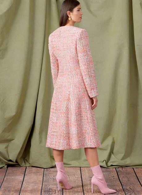 V1926 Misses' Coat in Two Lengths with Collar Variations