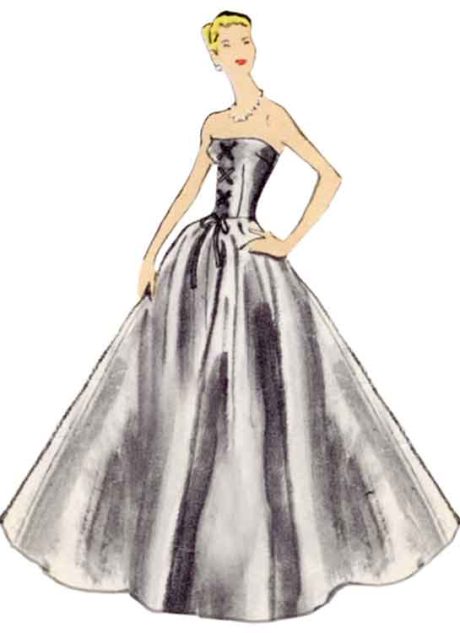V1931 Misses' Vintage Dress and Overbodice with Pannier