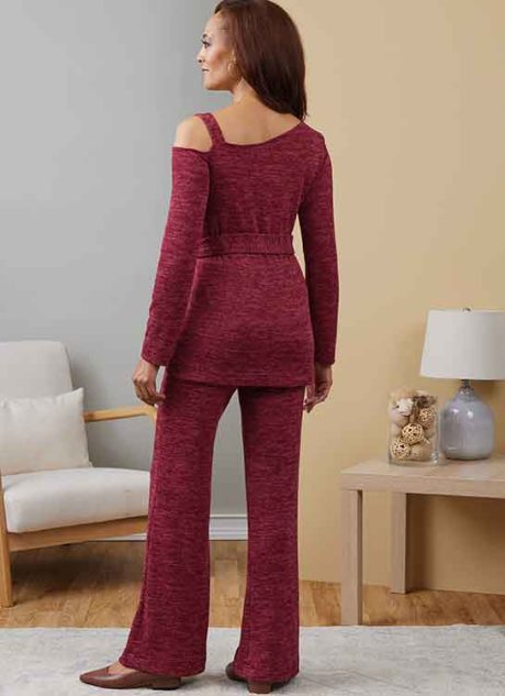 B6913 Misses' Knit Dress, Top, Skirt and Pants