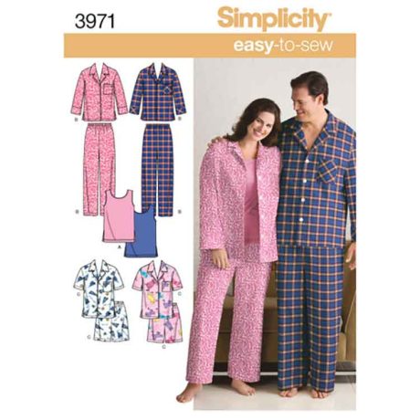 S3971 Women's & Men's Plus Size Sleepwear