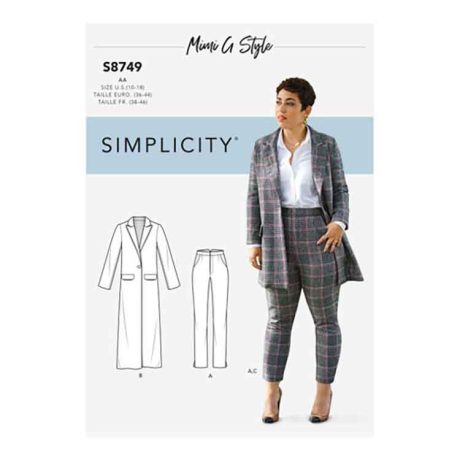 S8749 Pattern 8749 Women’s / Plus Size Mimi G Style Coat and Pant