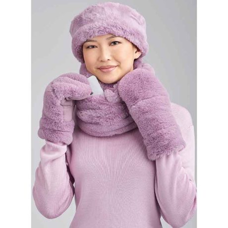 S9658 Misses' Hats, Headband, Mittens in Sizes S-M-L, Cowl and Infinity Scarf